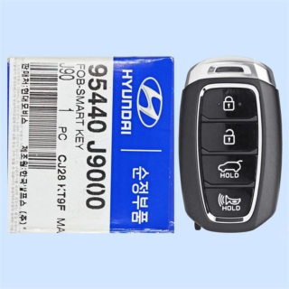 *NEW OEM* 2018 - 2021 Hyundai Kona 4 Button Smart Remote w/ Hatch - Emergency Key Included - TQ8-FOB-4F18: 95440-J9000