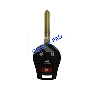 *SHELL & PAD ONLY* Nissan 4 Button Remote Head Key Casing - CWTWB1U751