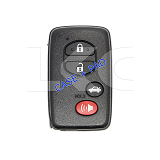 *SHELL & PAD ONLY* Toyota 4 Button Smart Remote Casing - Insert NOT included - HYQ14AAB