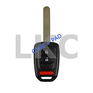 *SHELL & PAD ONLY* Honda 3 Button Remote Head Key Casing - MLBHLIK6-1T