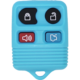 1998 - 2011 OEM Ford/Lincoln/Mercury 4 Button Keyless Entry Remote - Light Blue - CWTWB1U331/CWTWB1U345/GQ43VT11T
