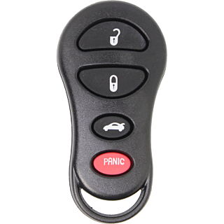 *NEW SHELL & PAD ONLY* Chrysler/Dodge/Jeep 4 Button Keyless Entry Remote Fob Casing - GQ43VT17T/GQ43VT9T