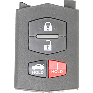 *SHELL & PAD ONLY* Mazda 4 Button Remote Casing w/ Trunk - KPU41788