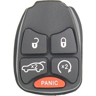 *PAD ONLY* Chrysler, Dodge, Jeep 5 Button Remote Head Key Pad w/ Remote Start - OHT692427AA/OHT692713AA