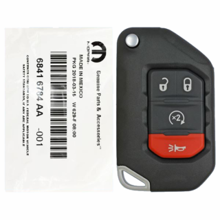 *NEW OEM* 2018 - 2021 Jeep 4 Button Flip Remote Key w/ Remote Start - OHT1130261