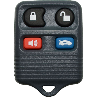 1995 - 2008 Ford, Lincoln, and Mercury 4 Button Keyless Entry Remote Fob - Grey - CWTWB1U313/343