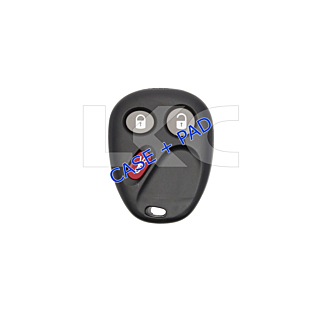 *SHELL & PAD ONLY* GM 3 Button Keyless Entry Remote Fob Casing - MYT3X6898B