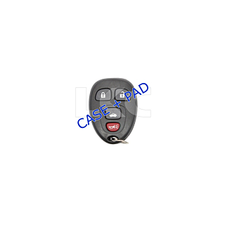 *SHELL & PAD ONLY* GM 4 Button Keyless Entry Remote Casing - KOBGT04A