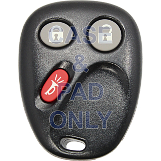 *SHELL & PAD ONLY* GM 3 Button Keyless Entry Remote Fob Casing - LHJ011
