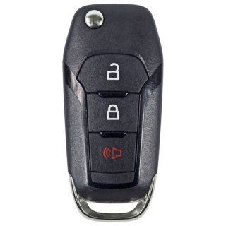 *SHELL, PAD, & FLIP BLADE ONLY* Ford 3 Button Flip Key Casing w/ Trunk - N5F-A08TAA