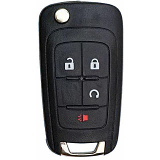 2010 - 2018 OEM Chevrolet 4 Button Flip Key w/ Remote Start - OHT01060512