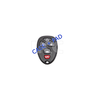*NEW SHELL & PAD ONLY* GM 5 Button Keyless Entry Remote Fob Casing - KOBGT04A