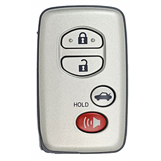 2008 - 2010 Toyota 4 Button Smart Remote (Silver) - Emergency key included - E Board - HYQ14AAB
