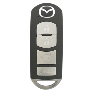 2016 - 2020 OEM Mazda 4 Button Smart Remote w/ Hatch - Emergency Key Included - WAZSKE13D02
