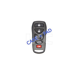 *SHELL & PAD ONLY* 2004 - 2010 Nissan Quest 6 Button Keyless Entry Remote Casing - KBRASTU51