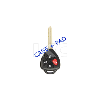 *SHELL & PAD ONLY* Toyota/Scion/Subaru 4 Button Remote Head Key - No logo - HYQ12BDC, HYQ12BBY, GQ4-29T