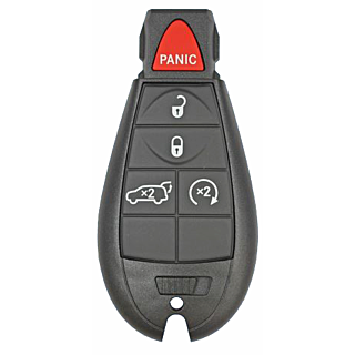 2008 - 2013 Dodge 5 Button Non-Prox Fobik Key w/ Remote Start - Emergency key included - IYZ-C01C