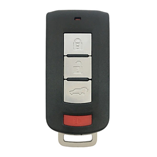 2014 - 2020 Mitsubishi Outlander 4 Button Smart Remote w/ Hatch - Emergency Key Included - OUC644M-KEY-N