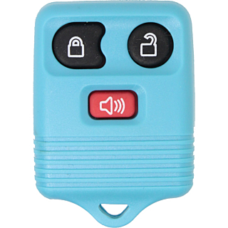 1998 - 2016 NEW Replacement Light Blue Ford, Lincoln, Mazda, & Mercury 3 Button Keyless Entry Remote Fob - Light Blue