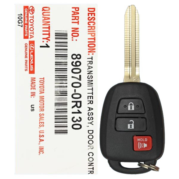 *NEW OEM* 2016 - 2021 Toyota Tacoma 3 Button Remote Head Key - HYQ12BDP - H Blade-1