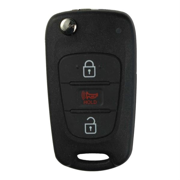 2012 - 2014 Kia Rio 3 Button Remote Flip Key - High security blade - TQ8-RKE-3F02-1