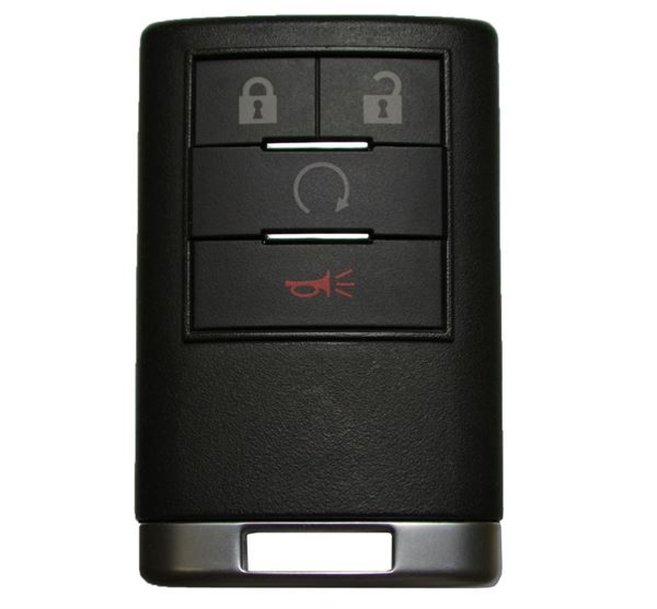 *SHELL & PAD ONLY* Cadillac 4 Button Keyless Entry Remote Fob Casing w/ Remote Start - OUC6000066-1