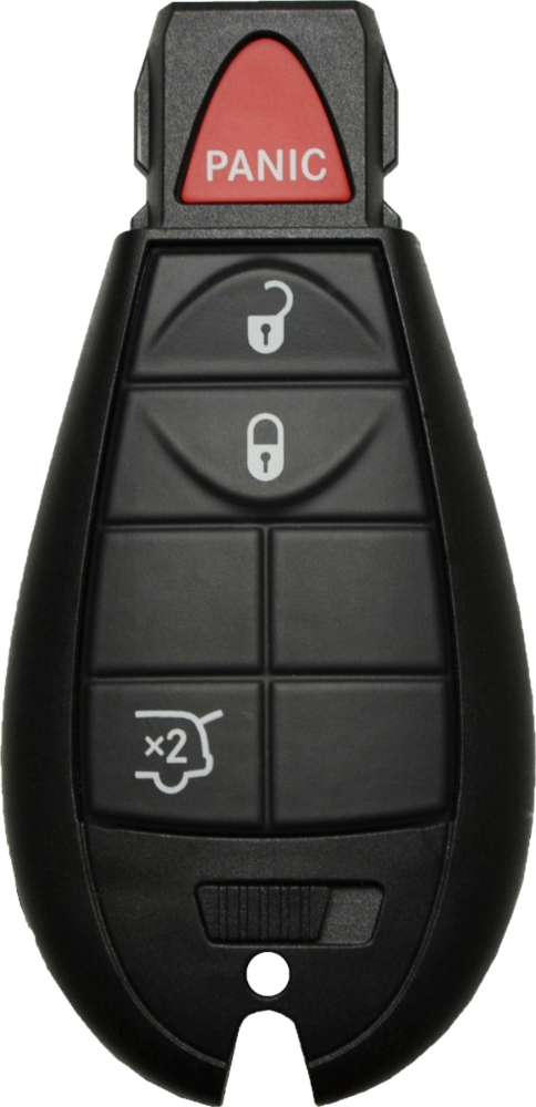 2008 - 2013 Jeep 4 button Non-Prox Fobik Key w/ Hatch - Emergency key included - IYZ-C01C-2