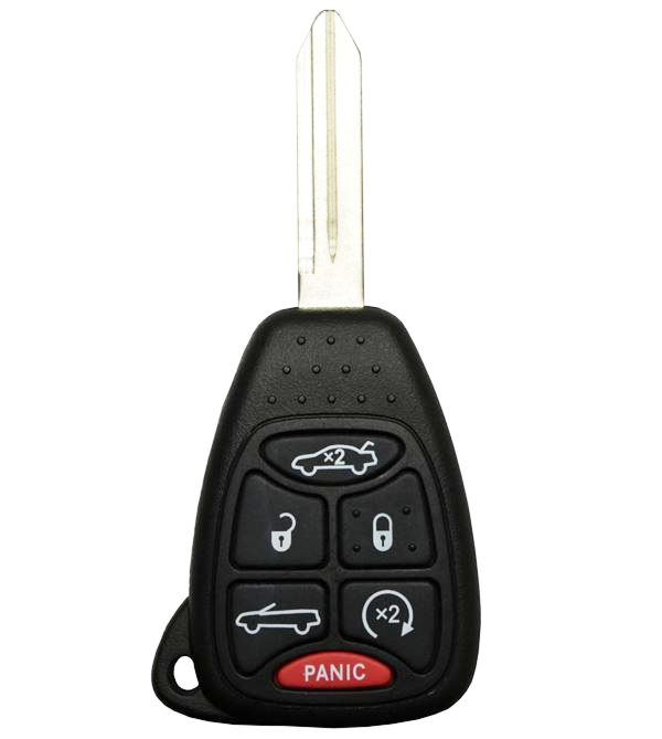 2007 - 2014 OEM Chrysler Convertible 6 Button Remote Head Key w/ Remote Start - OHT692713AA/OHT692427AA-1