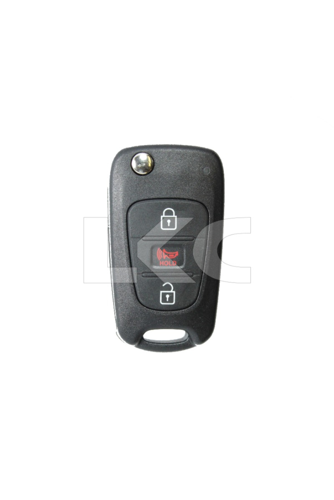 *SHELL, PAD, & UNCUT BLADE ONLY* Kia 3 Button Flip Remote Key Casing - High Security Blade - NY0SEKSAM11ATX-1