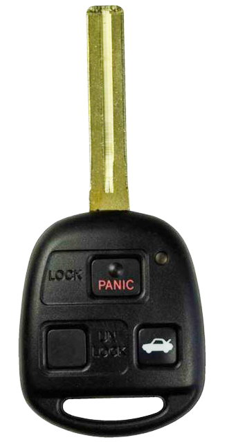 1998 - 2005 OEM Lexus 3 Button Remote Head Key - Short Blade - HYQ1512V: 24021,50021,24020-1