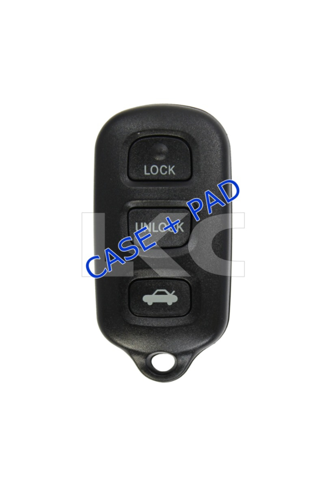 *SHELL & PAD ONLY* Lexus/Toyota 4 Button Keyless Entry Remote Casing - Square panic pad - HYQ12BAN , HYQ12BBX, HYQ1512P-1