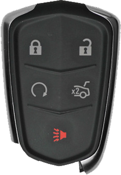 *SHELL & PAD ONLY* Cadillac 5 Button Remote Casing w/ Trunk - HYQ2AB/HYQ2EB-4
