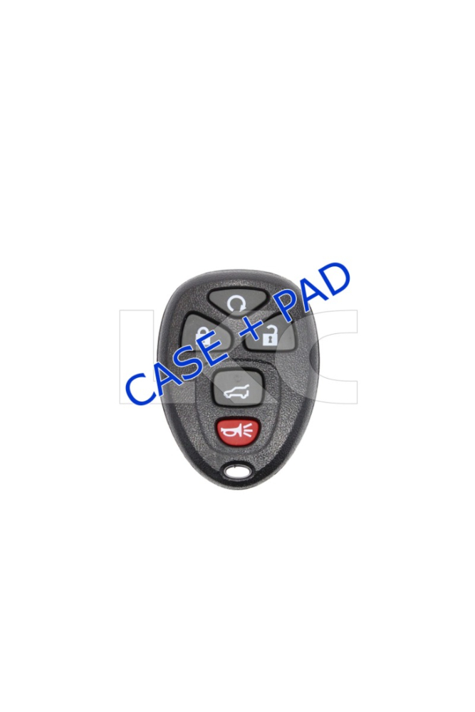 *SHELL & PAD ONLY* GM 5 Button Keyless Entry Remote Fob Casing w/ Lift Gate - OUC60270/OUC60221-1