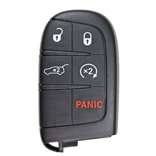 2017 - 2021 Jeep Compass 5 Button Smart Key - High Security Emergency key included - M3N40821302-2