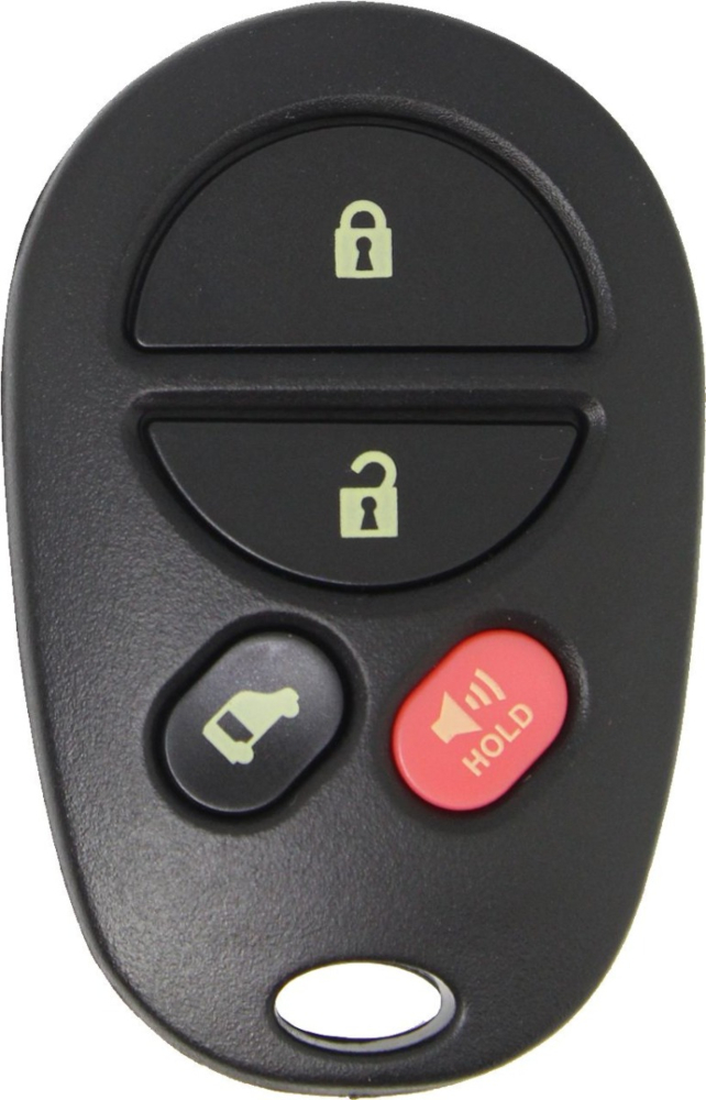 *SHELL & PAD ONLY* Toyota Sienna 4 Button Keyless Entry Remote Fob Casing w/ Sliding Door - GQ43VT20T-4