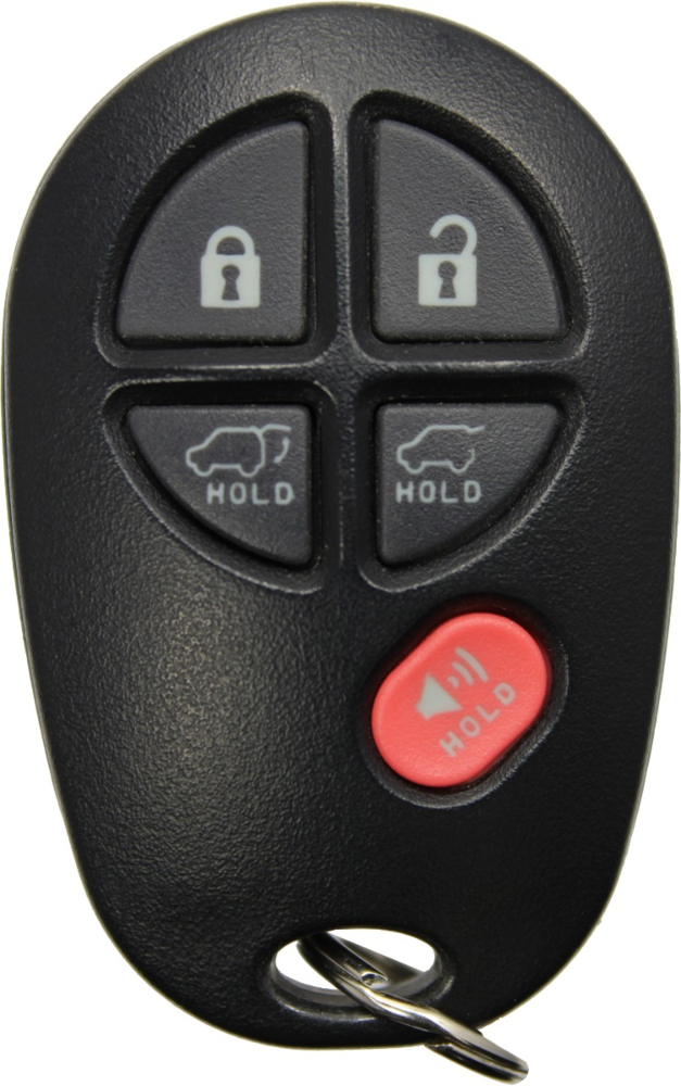 *SHELL & PAD ONLY* Toyota 5 Button Keyless Entry Remote Casing w/ Hatch and Hatch Glass - GQ43VT20T-1