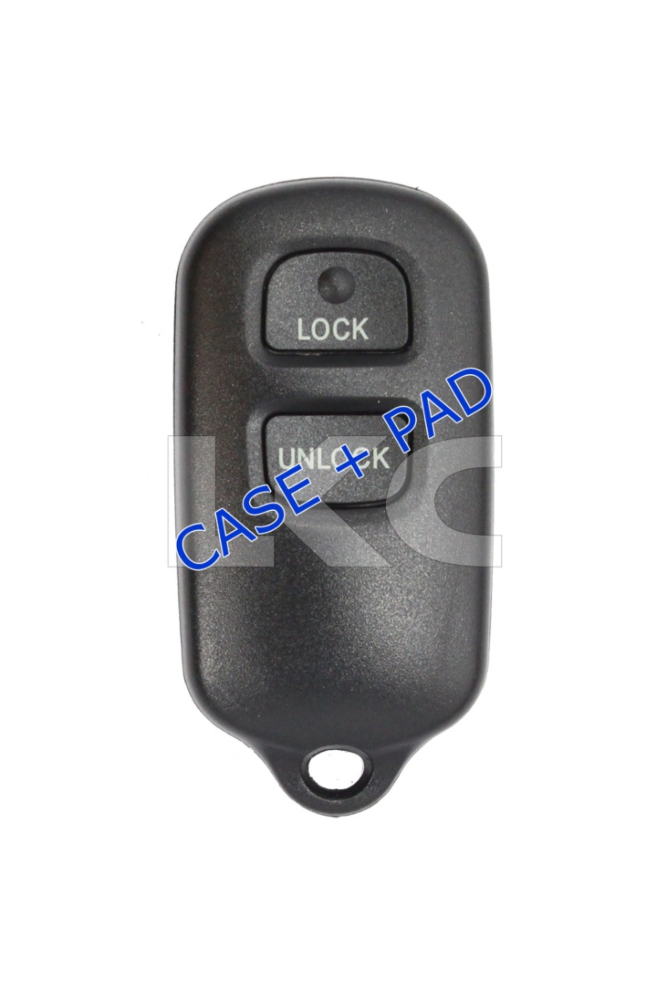*SHELL & PAD ONLY* Toyota 3 Button Keyless Entry Remote Casing - Square Panic Pad - HYQ12BAN/HYQ12BBX-2