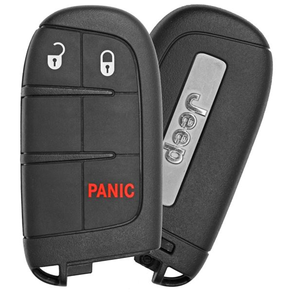 2016 - 2020 Jeep Renegade 3 Button Smart Key - High Security Emergency Key Included - M3N40821302-2