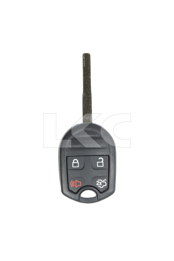 *SHELL ONLY* Ford 4 Button Remote Head (New Style) Key w/ Trunk - High Security Blade - OUCD6000022, CWTWB1U793, CWTWB1U722-1