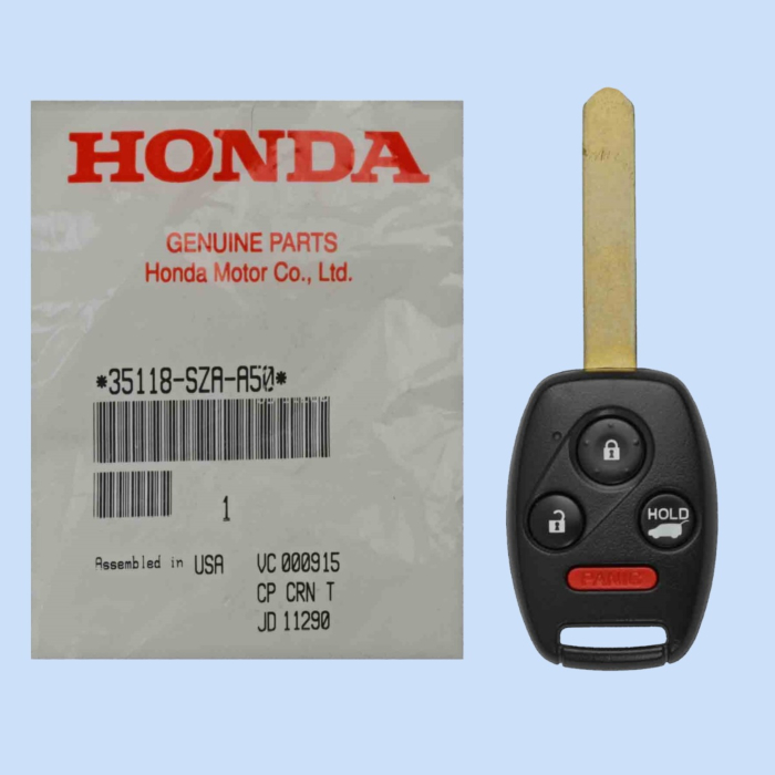 2009 - 2015 Honda Pilot 4 Button Remote Head Key w/ Liftgate - KR55WK49308 - WITH hatch 'HOLD' button-1