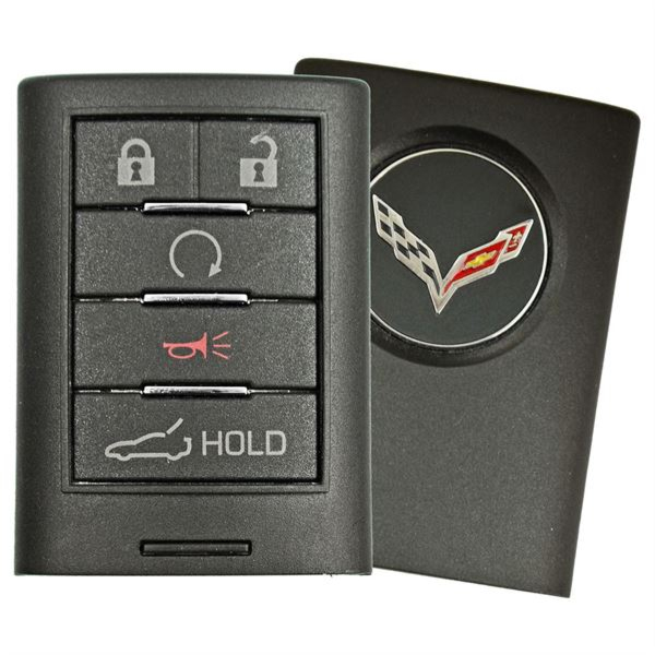 2014 - 2015 Chevrolet Corvette 5 Button Smart Remote w/ Trunk - Emergency key included - G09C04EEC4P, G09C04EEC5T-1