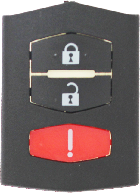 *NEW SHELL & PAD ONLY* Mazda 3 Button Remote Part - BGBX1T478SKE125-01-2