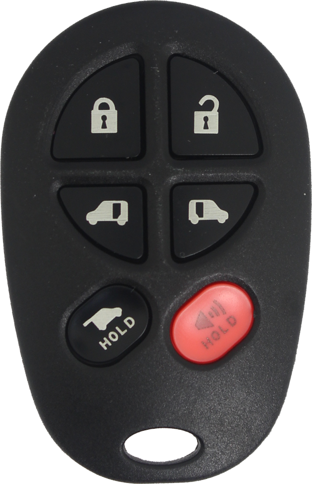 *SHELL ONLY* Toyota Sienna 6 Button Keyless Entry Remote Casing w/ Rear Hatch - GQ43VT20T-4