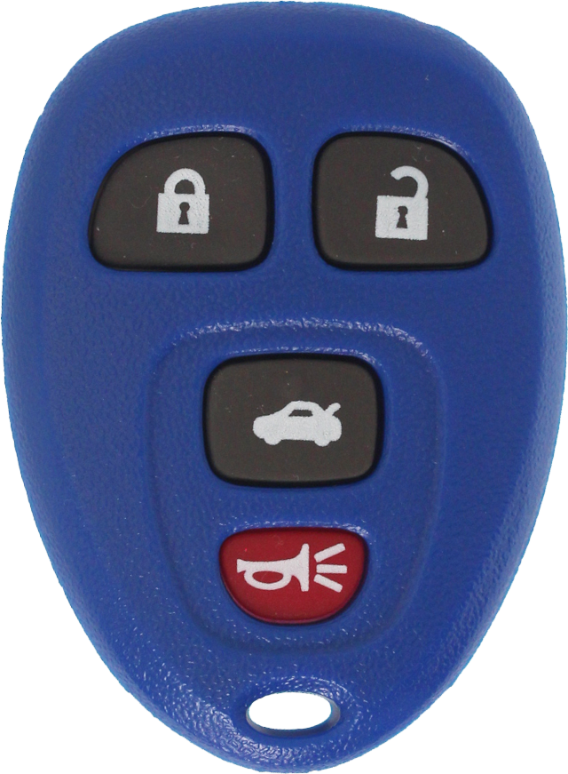 *NEW SHELL & PAD ONLY* GM 4 Button Keyless Entry Remote Casing - Blue - KOBGT04A-1