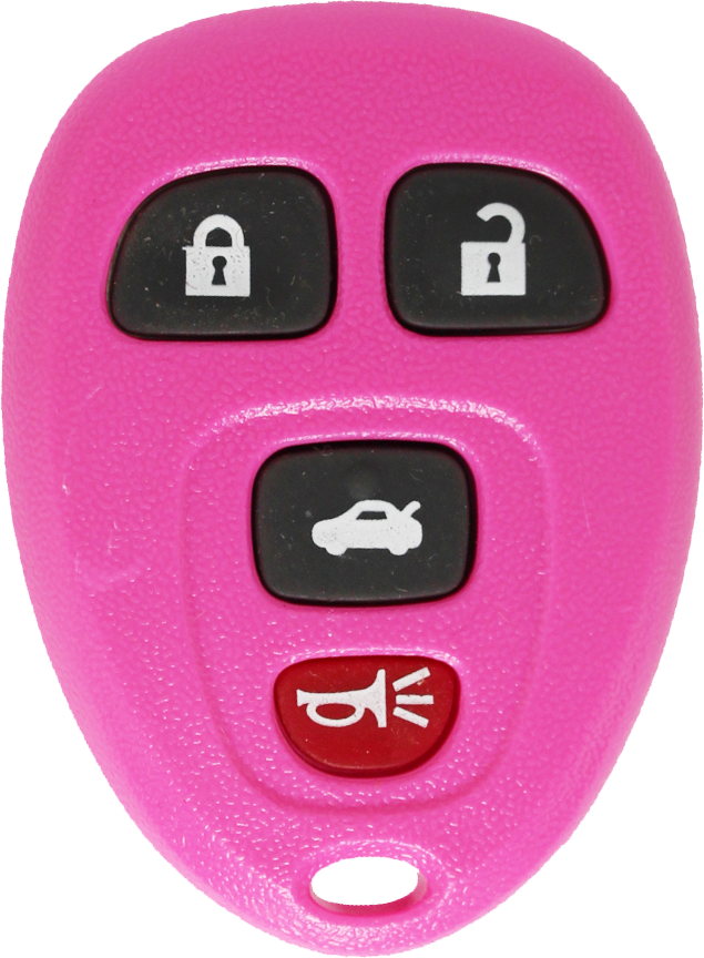*NEW SHELL & PAD ONLY* GM 4 Button Keyless Entry Remote Casing - Pink - KOBGT04A-1