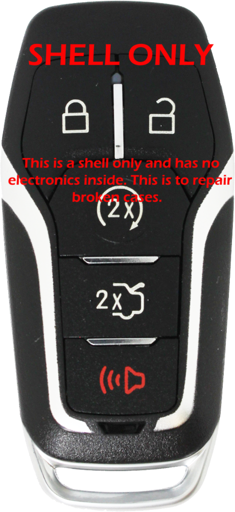 *SHELL & PAD ONLY* Ford 5 Button Smart Remote Casing w/ Trunk: M3N-A2C31243300 - NO LOGO-1