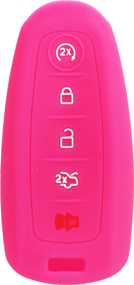 Ford/Lincoln 5 Button Smart Remote Silicone Cover - Pink-1