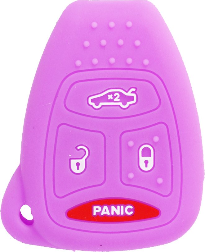 *PROTECT YOUR REMOTE* Chrysler, Dodge, Jeep 4 Button Remote Key Silicone Cover - Purple-2