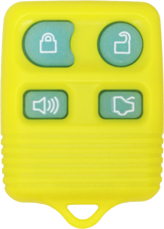1998 - 2011 OEM Ford/Lincoln/Mercury 4 Button Keyless Entry Remote - Yellow Glow - CWTWB1U331/CWTWB1U345/GQ43VT11T-2