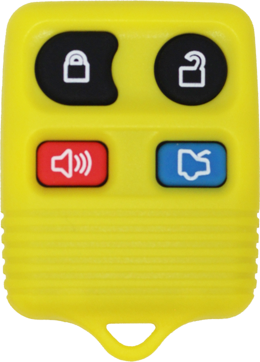 1998 - 2011 NEW Ford/Lincoln/Mercury 4 Button Keyless Entry Remote - Yellow - CWTWB1U331/CWTWB1U345/GQ43VT11T-1